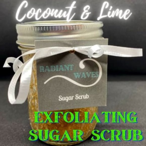 Radiant Waves Other - 8oz Coconut & Lime exfoliating sugar scrub